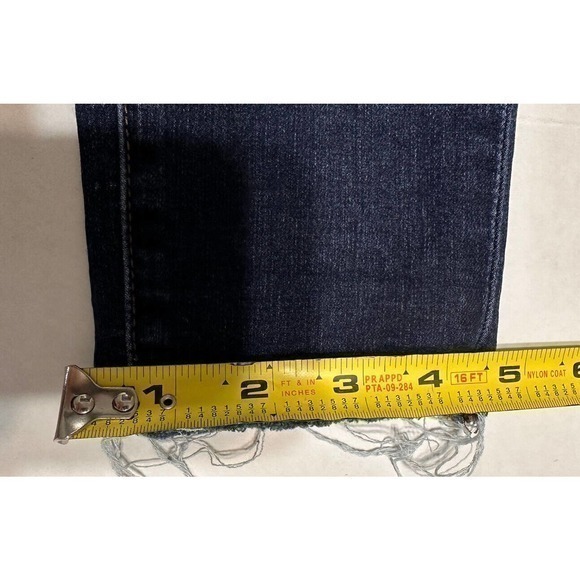 Articles Of Society Skinny Leg Jeans Women's 27 Blue Raw Hem Low Rise Dark Wash - Picture 11 of 12